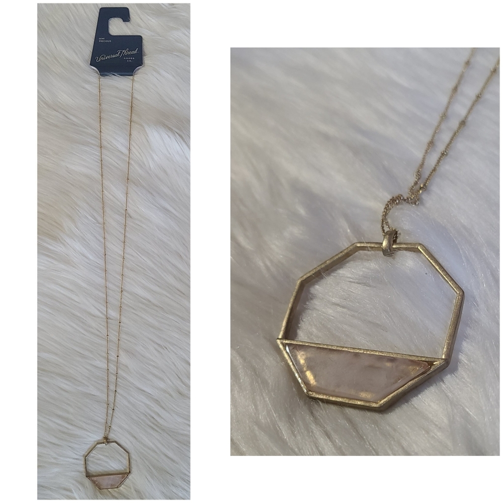 Universal Thread|Precious Stone Geometric Necklace
